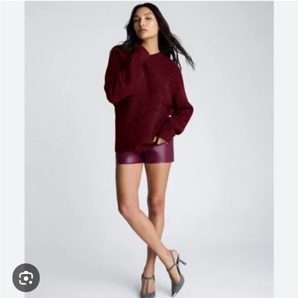 Kenneth Cole Mock neck Burgundy Women's Sweater SZ Small